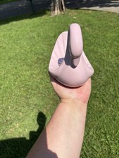 Vintage Glazed Pink Ceramic Swan Washcloth Towel Holder Bathroom Decor