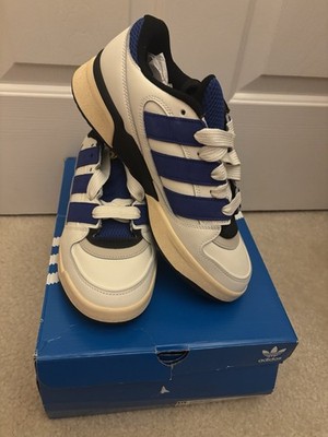 Adidas Forum 2000 Shoes Mens White Blue Low Top Originals Sneakers Size 9.5