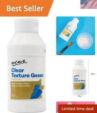 Clear Texture Gesso Acrylic Medium 8.45oz - Perfect for Mixed Media
