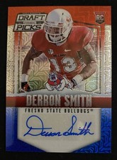 2015 Panini Prizm Collegiate Draft Picks - Derron Smith Auto R/W/B 14/15!