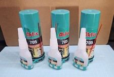 3 x  AKFIX 705 Mitre Adhesive Bonding Kit Super Glue 50g And Activator 200ml