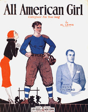 All American Girl 1932 Sheet Collegiate Fox Trot Music Al Lewis Russ Columbo