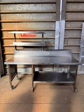 Stainless Steel Prep Table Unit on Wheels (205cm) | Read Descrip For Deliv V779