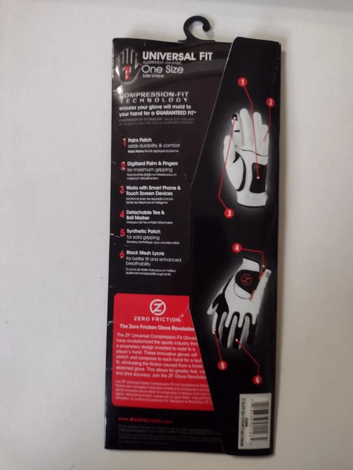 Мужская перчатка для левой руки Zero Friction Golf один размер C0lor оранжевая: BB19-3 - Изображение 3 из 3