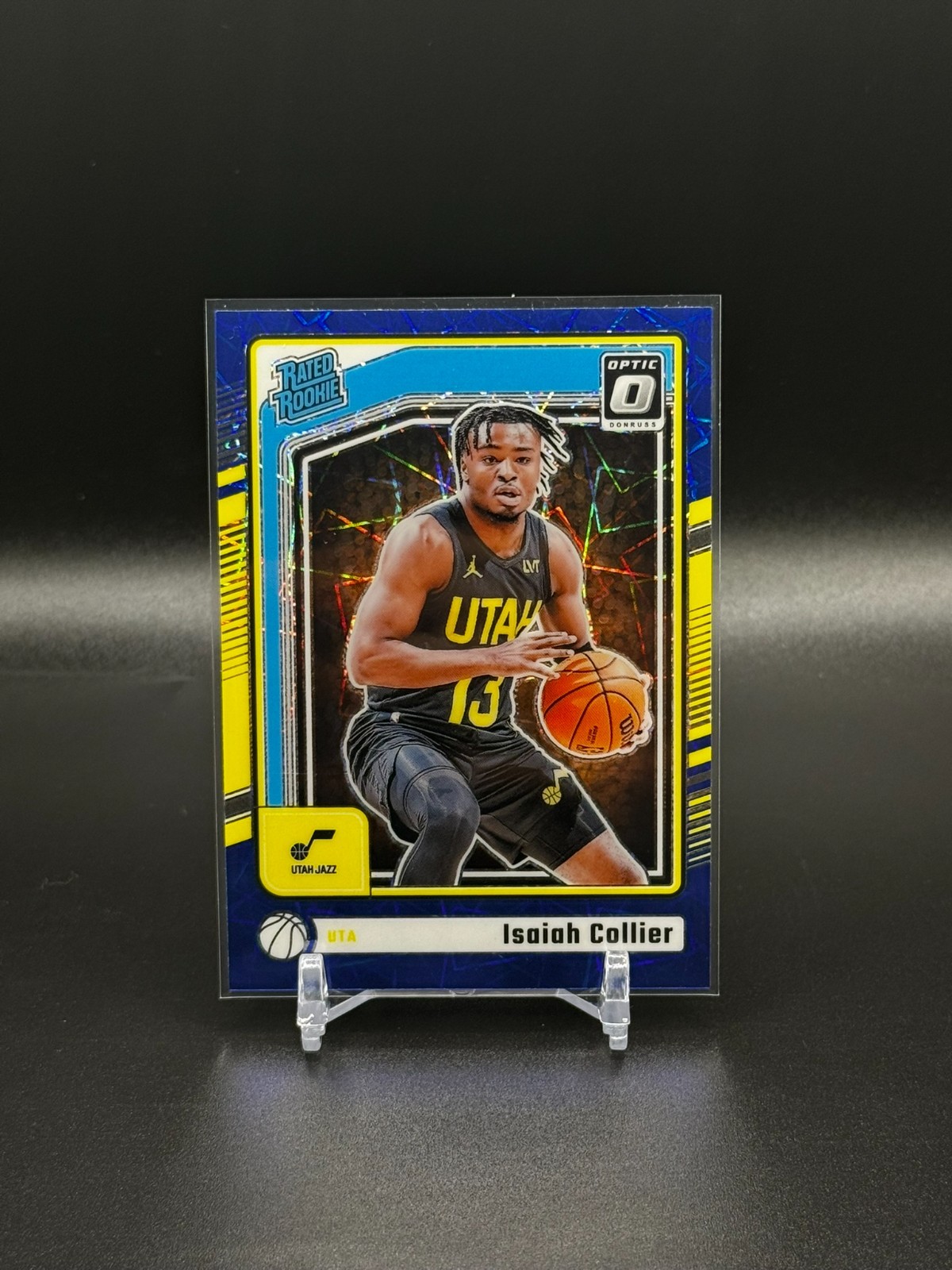 Isaiah Collier Blue Velocity Prizm Rookie Card 2024-25 Panini Donruss Optic #295