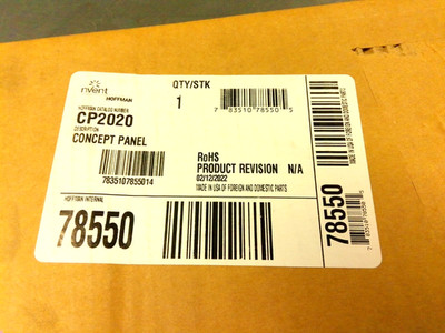 New NVENT Hoffman CP2020 Concept Panel White Steel For Electrical Enclosure