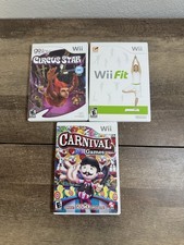 Lot Of 3 Games Nintendo Wii Fit , Circus Star, Carnival Games