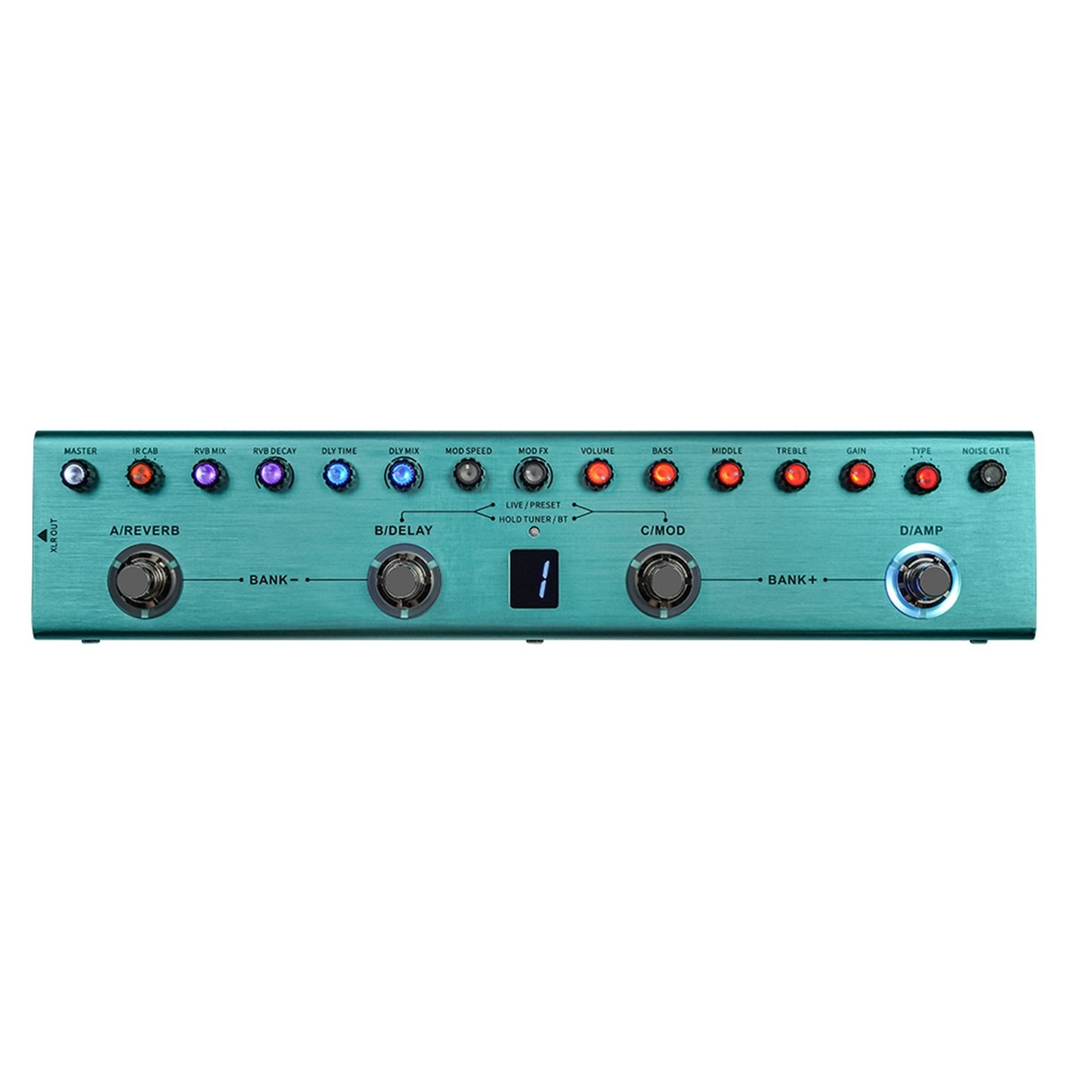 M VAVE Tank-G Multi Effects Guitar Pedal 36 Presets 9 Preamp Slots