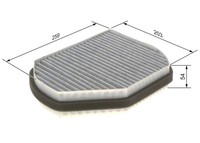 Innenraumfilter Bosch 1 987 432 301 Aktivkohlefilter FüR Chrysler Mercedes SLK