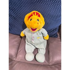 Vintage 1993 Barney Friends BJ Dinosaur Plush in Mint Green Thermal Pajamas