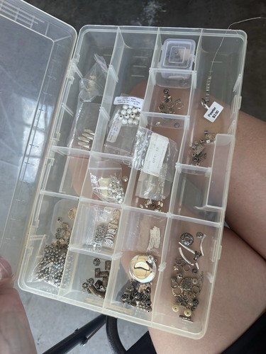 Jewelry Making Supplies Beads Silver Links Variety 200+ Bead Pieces - Picture 1 of 8