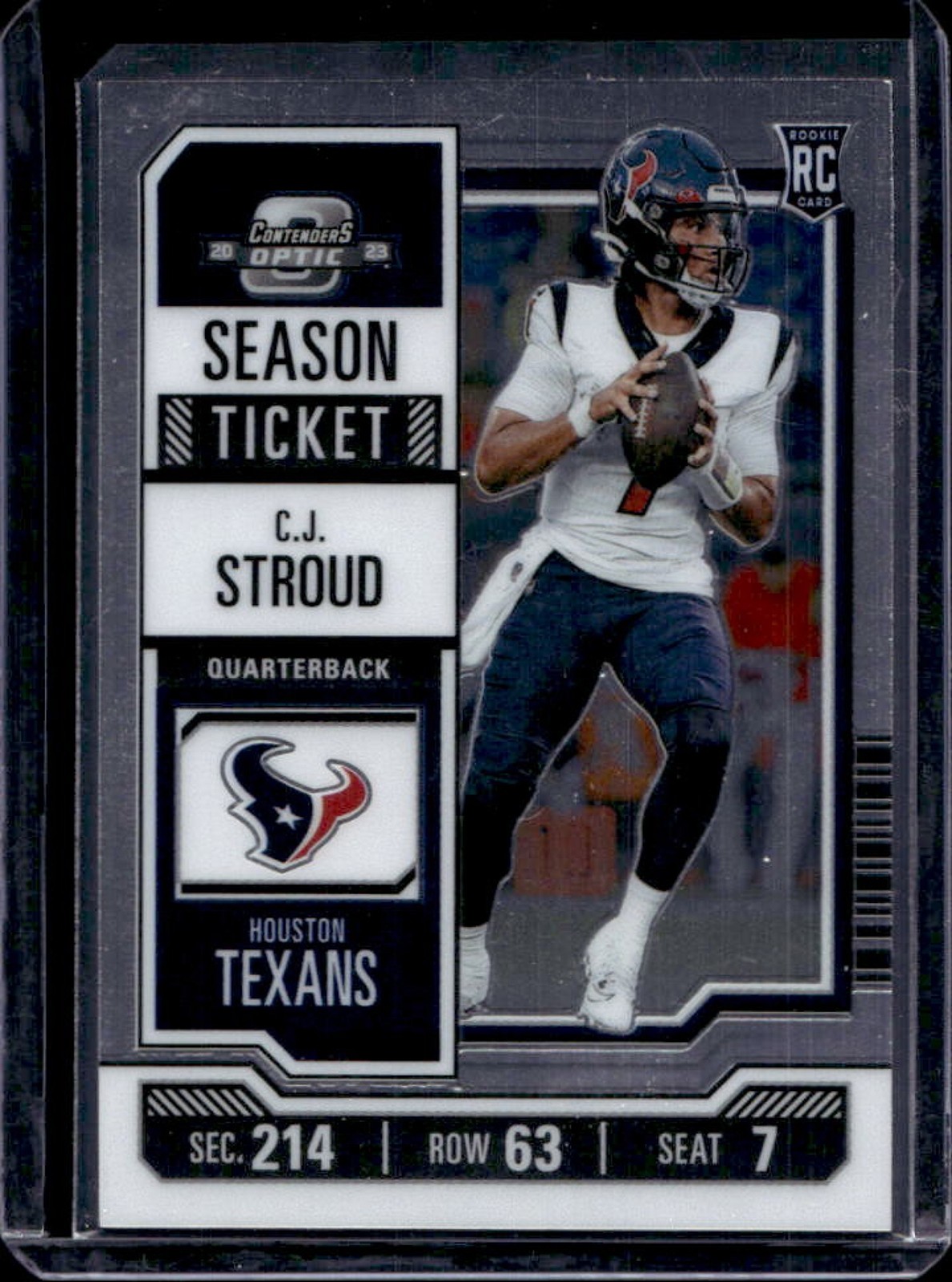 2023 Panini Contenders Optic C.J. Stroud RC Rookie Season Ticket #20 Texans