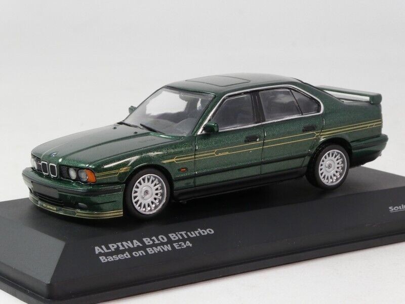 BMW Alpina B10 Turbo E34 miniature 1:43 Solido vert de collection
