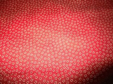 2/3 Brunt red with tiny cram flowers fabric