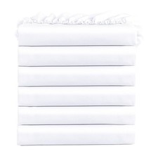 FreshCulture Twin Fitted Sheets, Bulk Pack of 6, Deep Pocket, Soft Microfiber