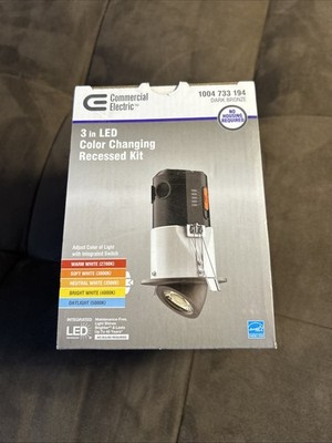 Commercial Electric Recessed Trim 3-in-1 LED Color Changing