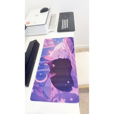 Cat Couple Starry Night Large Gaming Mouse Pad 23.6"x11.5" Non-Slip Desk Mat