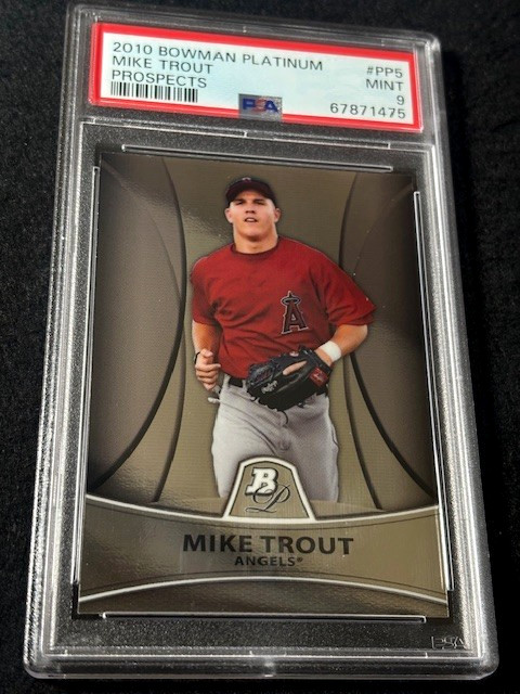 2010 Bowman Platinum Prospects Mike Trout RC #PP5 PSA 9 MINT  LA Angels