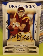 2009 MARK SANCHEZ RC PRESTIGE JETS ROUND ONE DRAFT PICKS #171 AUTO/299 Card
