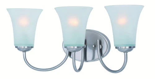 Maxim Lighting 10053FTSN Logan 3-Light Bath Vanity in Satin Nickel Finish - Picture 1 of 2