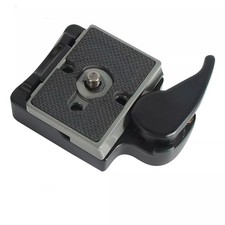 Aluminum Quick Release Plate Clamp Adapter for Manfrotto 200PL-14 Tripod Grey