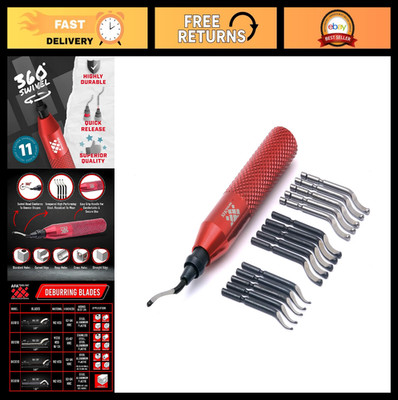 Deburring Tool with 15 High-Speed Steel Blades for Metal, PVC, Plastic & 3D Prin
