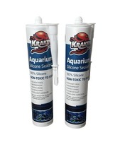 Kraken Bond Aquarium 100 Silicone Sealant 10.1oz 2 Pack Clear