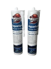 Kraken Bond Aquarium 100% Silicone Sealant 10.1oz 2 Pack Clear