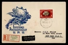 DR WHO 1950 HUNGARY FDC UPU ANIV COMBO REGISTERED R55265