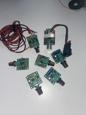 Lot of 9 PWM DC Motor Speed Controller Modules 1.8v-15v 2aVariable Speed Control
