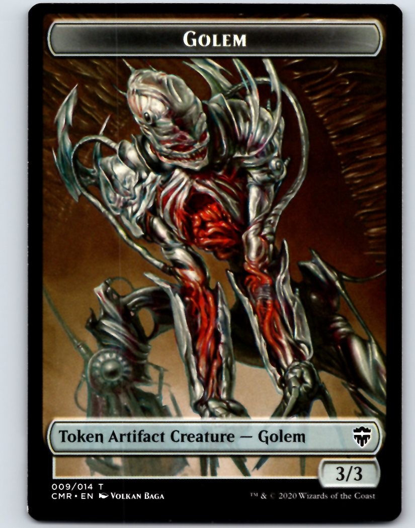 Golem Token 9 Token Commander Legends Magic: The Gathering Lightly Played