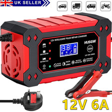 Car Battery Charger 12V 6A Fully Automatic Smart Charger ATV SUV Jump Starter
