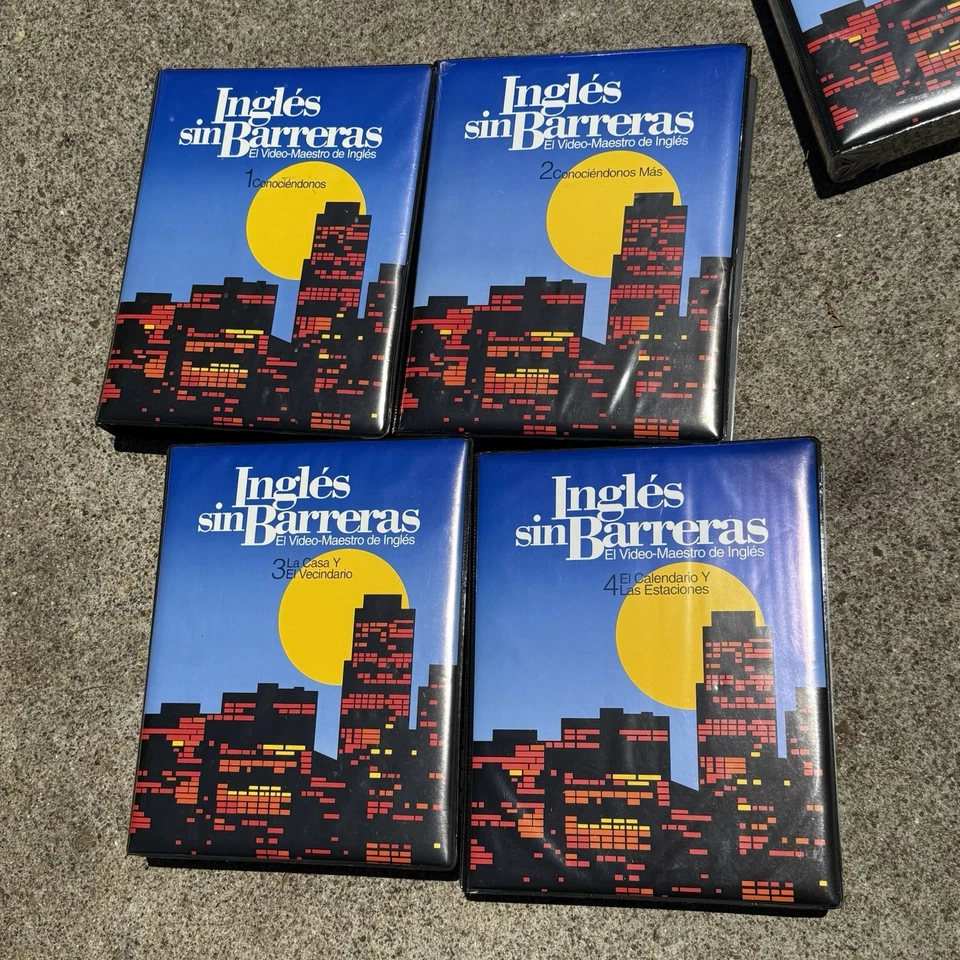 Ingles Sin Barreras Courses Complete VHS, Manual Series 1-12 + 2 Books English - Image 2 of 4