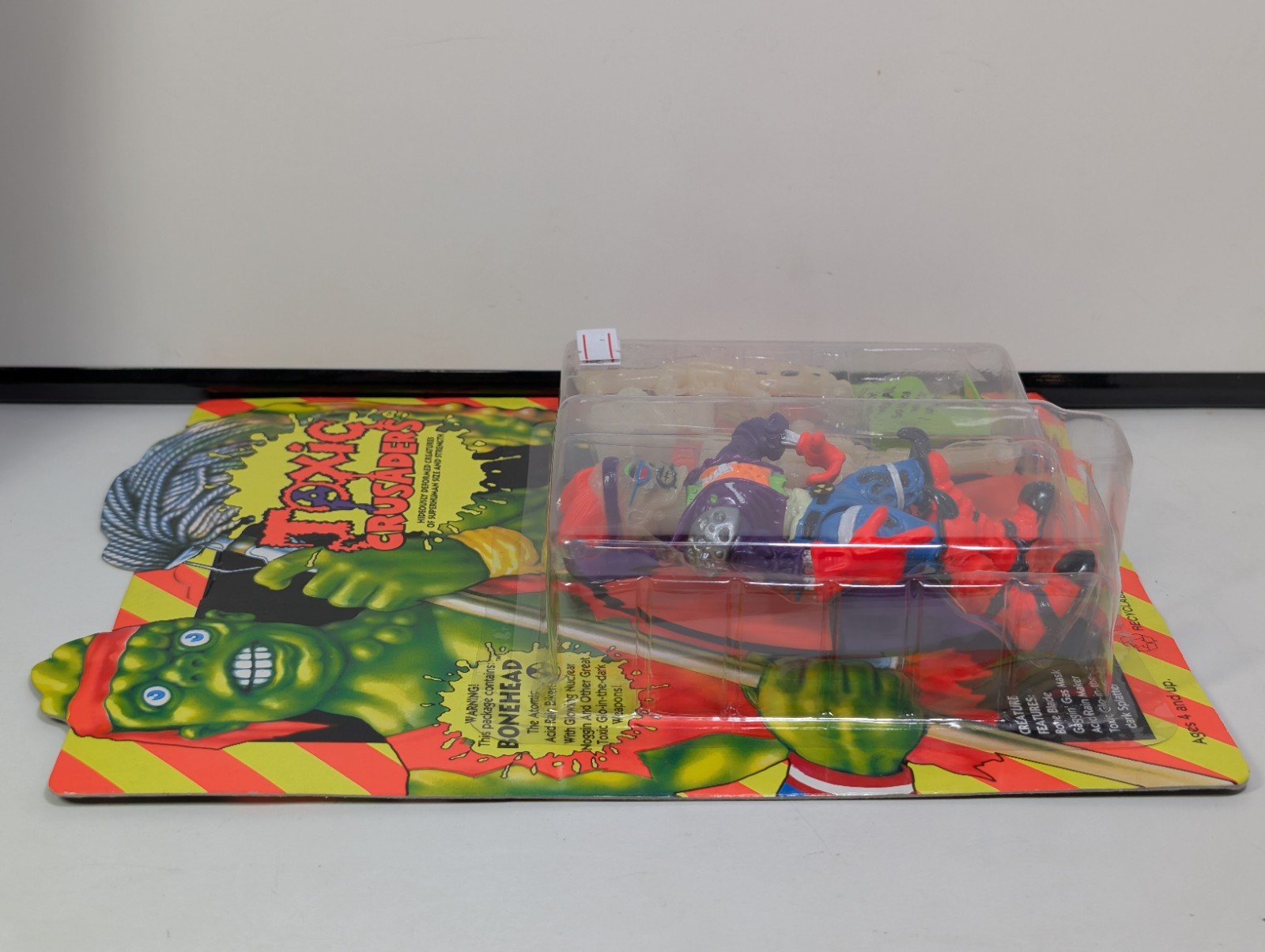 1991 Playmates Toxic Crusaders Bonehead Action Figure MOC Unpunched New Sealed