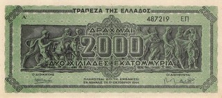 Greece 2 Billion Drachmai 1944 UNC