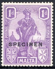 MALTE 1924 SC# 101 spécimen MNG