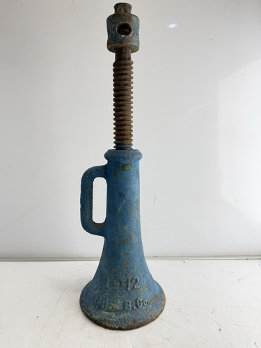 Antique L.L. & B. Co. Screw Jack 1 1/2 x 12 – Illinois Iron & Bolt – ~18 lb