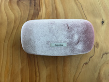 Miu Miu Pink Velvet Glasses Hard Shell Case
