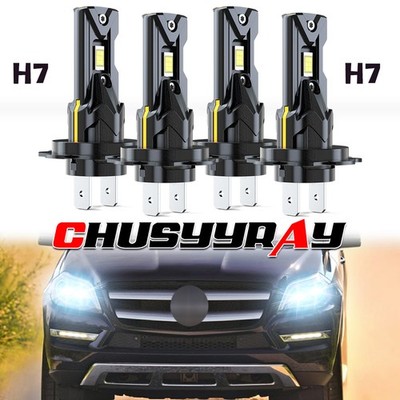 4x H7 LED Headlight Bulbs Kit High Low Beam 6000K For Benz GL450 2007 - 2012