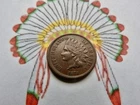 1873 Indian Head Cent,  Closed 3,  Looks Low AU