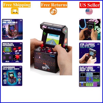 Mini Arcade Machine with 240 Retro Games, 2.5'' Screen, Joystick, Battery