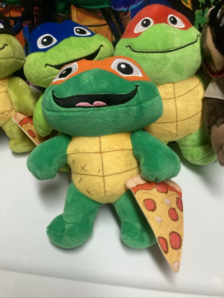 Juego de 7 peluches Teenage Mutant Ninja Turtles TMNT Mutant Mayhem 8" Turtle Tot Foto 4 de 4