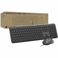 Logitech Signature Slim MK625 Wired Keyboard Mouse Combo Graphite