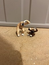 Schleich Gibbon Monkey Figure Lot   Adult & B...