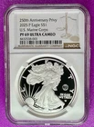 2025 P $1 American Silver Eagle U.S. Marine corps Privy NGC PF69 Ultra Cameo ASE