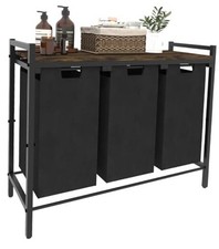 10 x 3 Gal Large Laundry Hamper with 3 Pull-Out  Removable Sorter 3 Section