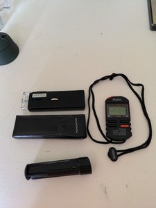 3 items. Micronta 30xilluminator, a robic sc544 speed timer, and a hand leveler