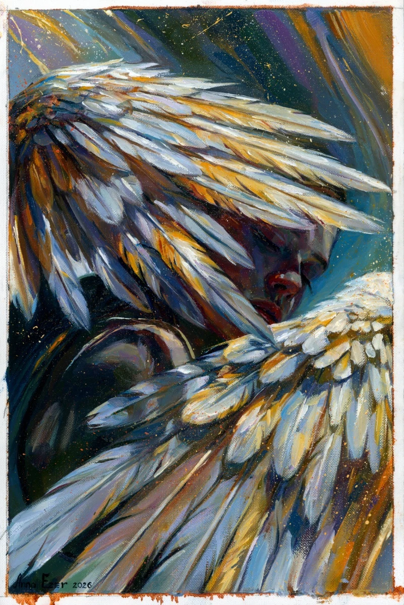油画天使原创艺术绘画| eBay