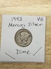 🔥 1943 Mercury Silver Dime – Classic WWII Silver – VG Circulated