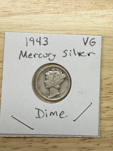 🔥 1943 Mercury Silver Dime – Classic WWII Silver – VG Circulated